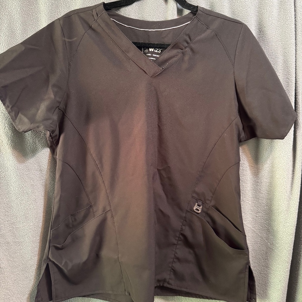 WonderWink womens size large black scrub top